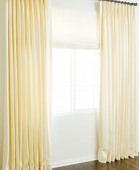 Solid Linen Custom Roman Shades